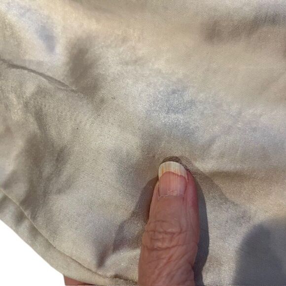 Generation Love Satin Shorts Champagne Cream Elastic Waist HEM Repair Medium - Picture 7 of 11